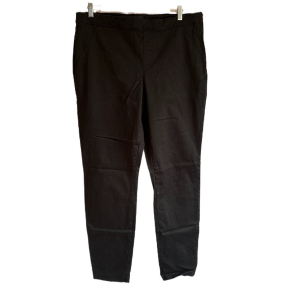 Reitmans Cotton Black Side Zip Slim Pant